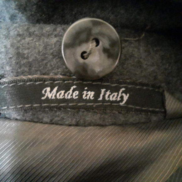 2 Piece MARGIELA Blanket Long Coat Detachable Collar Wool Cashmere Gray 42 6 - Picture 14 of 15